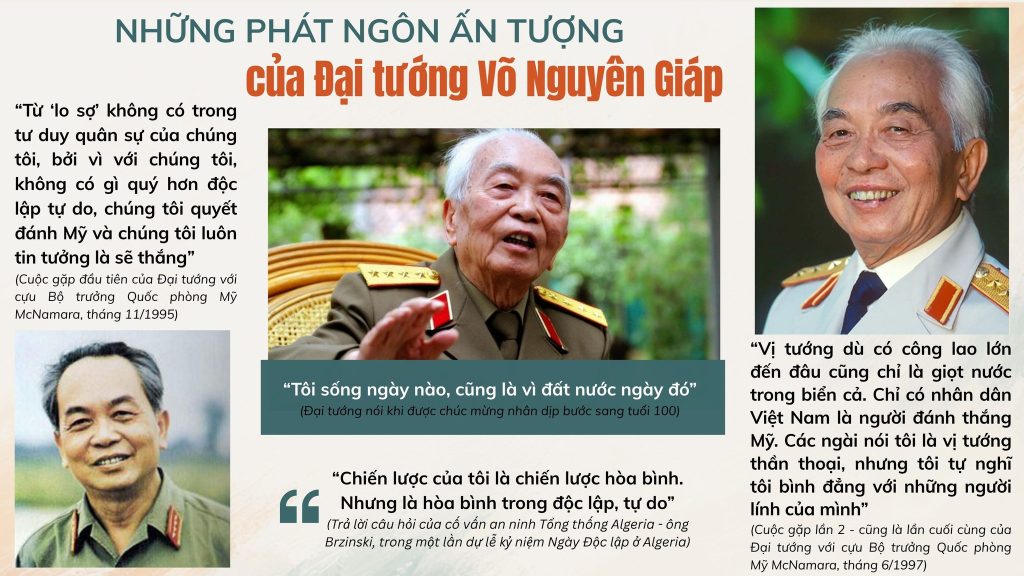 đồng chí Võ Nguyên Giáp đã từng bước trưởng thành, trở thành một trong những nhà lãnh đạo tiền bối của cách mạng Việt Nam, một nhà quân sự kiệt xuất, có những đóng góp đặc biệt quan trọng đối với sự nghiệp đấu tranh giải phóng dân tộc, thống nhất đất nước và xây dựng, bảo vệ Tổ quốc