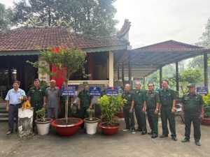 Hội Cựu chiến binh phường Tân Hiệp tổ chức hoạt động trồng cây xanh tại Khu Trinh sát Quân báo – Biệt động Bình Dương