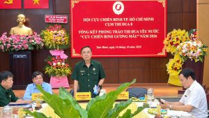Thiếu tướng Nguyễn Minh Hoàng – Phó Chủ tịch Ủy ban MTTQ Việt Nam TP. Hồ Chí Minh, Chủ tịch Hội CCB TP. Hồ Chí Minh đến dự và phát biểu chỉ đạo.