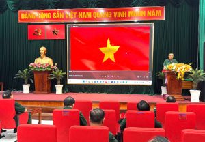 Quang cảnh chào cờ Hội Cựu chiến binh Thành phố Hồ Chí Minh