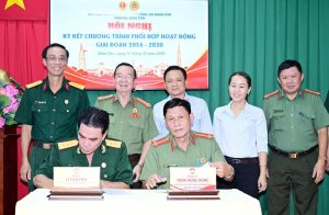Hội Cựu chiến binh và Hội Cựu Công an nhân dân phường Bình Tiên tổ chức Hội nghị ký kết Chương trình phối hợp hoạt động