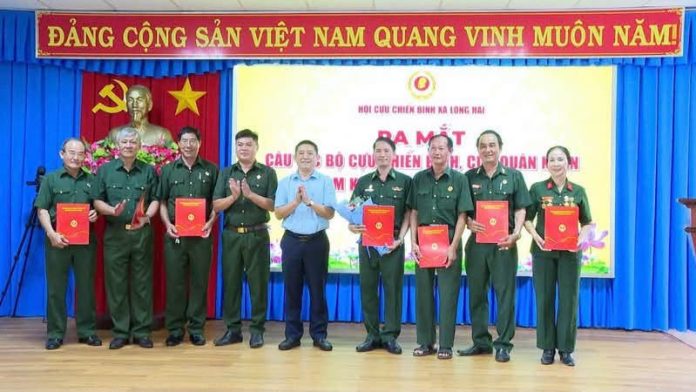 Hội Cựu chiến binh xã Long Hải ra mắt Câu lạc bộ Cựu chiến binh, Cựu quân nhân làm kinh tế giỏi