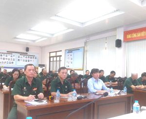 Các đại biểu dự Hội nghị tổng kết thực hiện Nghị quyết số 05/NQ-CCB của Hội CCB phường Tân Bình