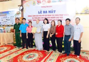 Hội Cựu chiến binh phường Phú Định phối hợp Ủy ban Mặt trận Tổ quốc Việt Nam và Chùa Pháp Thiền tổ chức Lễ ra mắt “Không gian văn hóa Hồ Chí Minh”